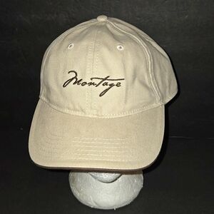 c NEW MONTAGE BEVERLY HILLS CALIFORNIA BEIGE   TWILL STRAPBACK HAT